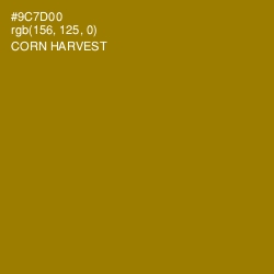 #9C7D00 - Corn Harvest Color Image